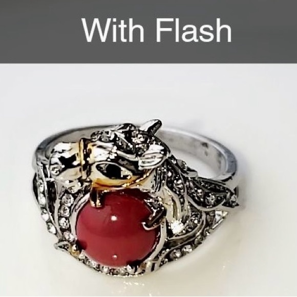 Creative Domineering Horse Embrace Red Crystal Fashion Ring Size: 10 NIB - Picture 9 of 11